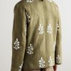 Double-Breasted Embellished Embroidered Kantha Cotton Blazer - BK Double-Breasted Embellished Embroidered Kantha Cotton Blazer - BK