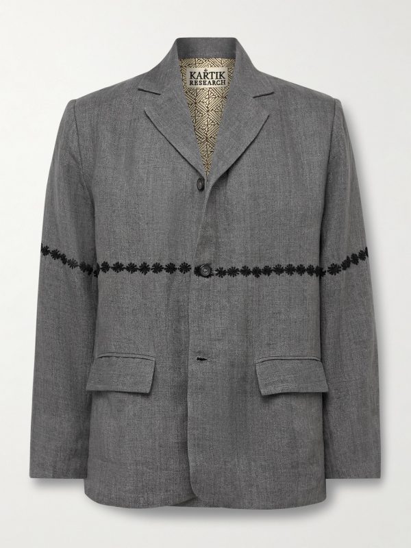 Embroidered Linen Blazer Embroidered Linen Blazer