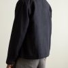 Embroidered Embellished Cotton and Linen-Blend Jacket - BK Embroidered Embellished Cotton and Linen-Blend Jacket - BK