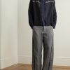 Embroidered Embellished Cotton and Linen-Blend Jacket - OU Embroidered Embellished Cotton and Linen-Blend Jacket - OU