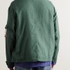 Embroidered Cotton-Ripstop Jacket with Detachable Liner - BK