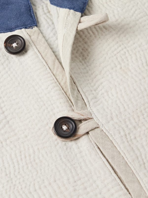 Embroidered Cotton-Ripstop Jacket with Detachable Liner - CU