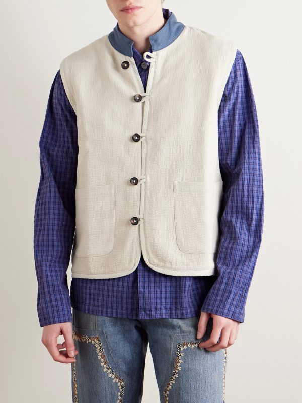 Embroidered Cotton-Ripstop Jacket with Detachable Liner - E2