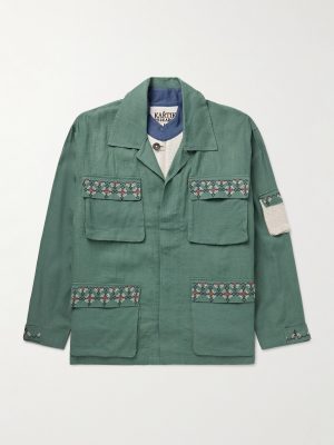 Embroidered Cotton-Ripstop Jacket with Detachable Liner Embroidered Cotton-Ripstop Jacket with Detachable Liner