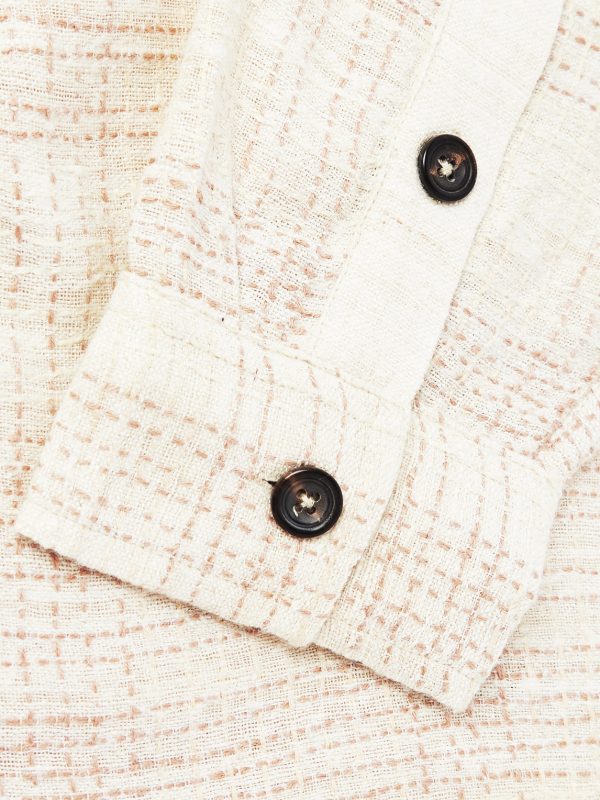 Checked Kantha Silk-Gauze Overshirt - E1