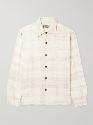 Checked Kantha Silk-Gauze Overshirt Checked Kantha Silk-Gauze Overshirt
