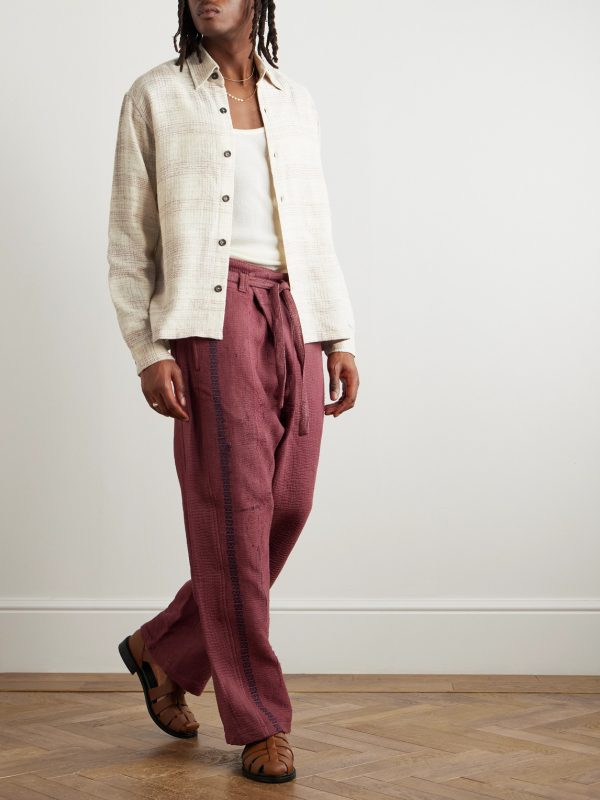 Checked Kantha Silk-Gauze Overshirt - OU