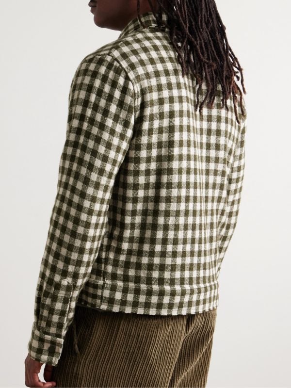 Decon Gingham Cashmere Jacket - BK Decon Gingham Cashmere Jacket - BK