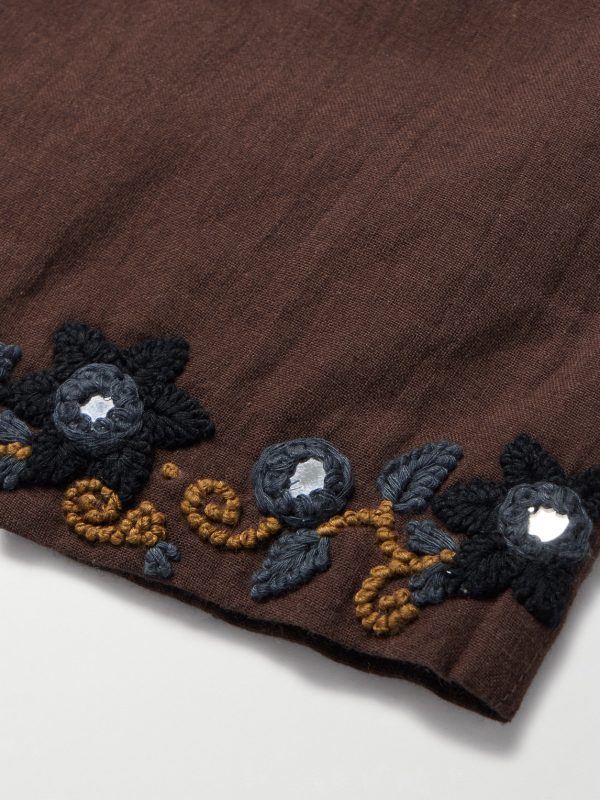Embellished Embroidered Cotton Shorts - E1