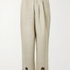 Straight-Leg Embroidered Linen Trousers Straight-Leg Embroidered Linen Trousers