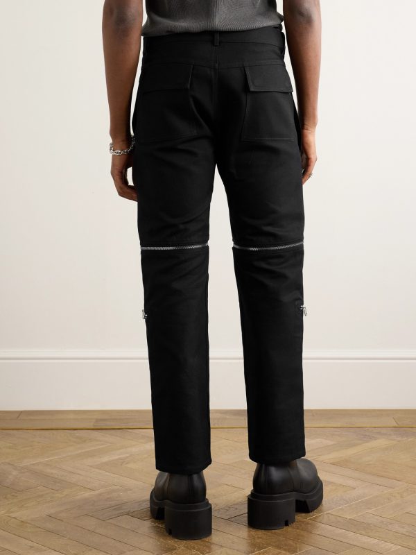 + Bonotto Headon Straight-Leg Convertible Zip-Embellished Cotton-Blend Canvas Trousers - BK + Bonotto Headon Straight-Leg Convertible Zip-Embellished Cotton-Blend Canvas Trousers - BK