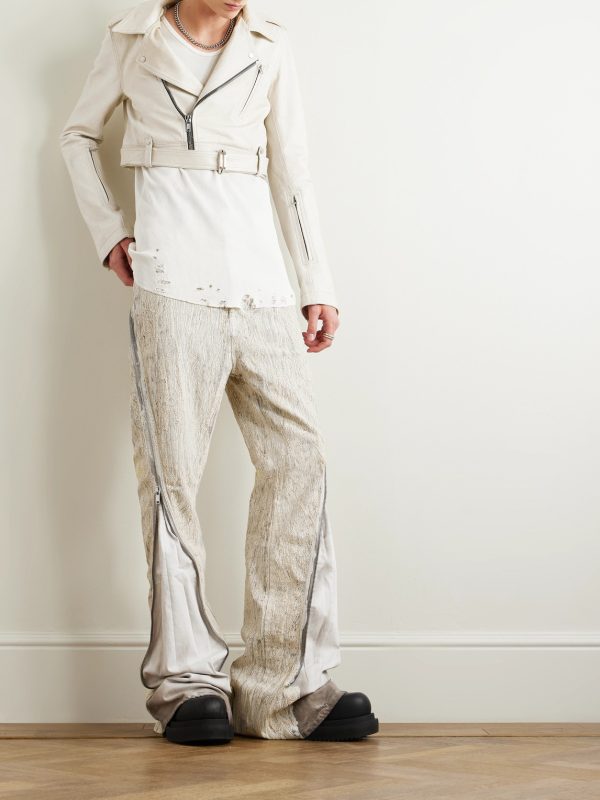 Belted Cropped Leather Jacket - OU Belted Cropped Leather Jacket - OU