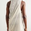 Anthem Draped Cotton-Jersey Tank Top - BK Anthem Draped Cotton-Jersey Tank Top - BK