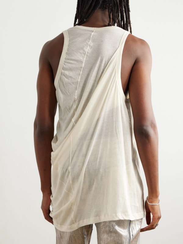 Anthem Draped Cotton-Jersey Tank Top - BK Anthem Draped Cotton-Jersey Tank Top - BK