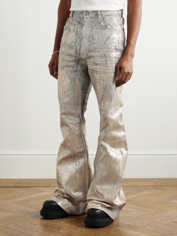 Bolan Slim-Fit Flared Metallic Megacrust Jeans - FR Bolan Slim-Fit Flared Metallic Megacrust Jeans - FR