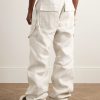 Stefan Wide-Leg Linen Cargo Trousers - BK Stefan Wide-Leg Linen Cargo Trousers - BK