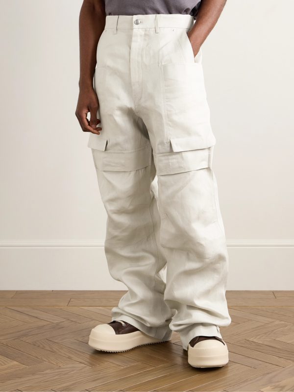 Stefan Wide-Leg Linen Cargo Trousers - FR Stefan Wide-Leg Linen Cargo Trousers - FR