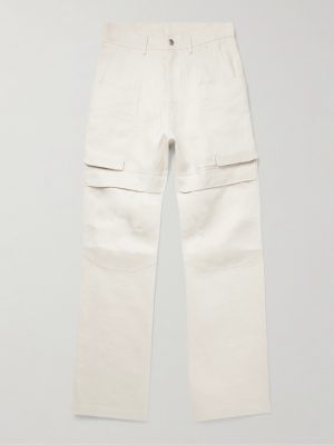 Stefan Wide-Leg Linen Cargo Trousers
