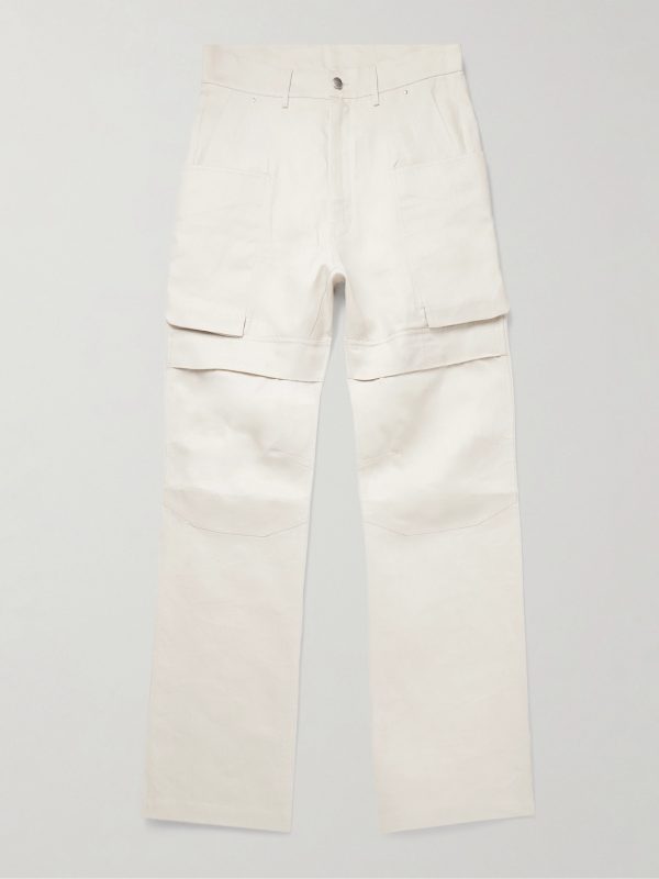 Stefan Wide-Leg Linen Cargo Trousers Stefan Wide-Leg Linen Cargo Trousers