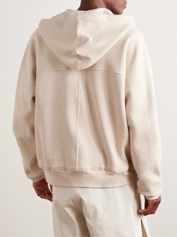 Panelled Cotton-Jersey Zip-Up Hoodie - BK Panelled Cotton-Jersey Zip-Up Hoodie - BK