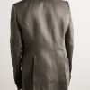 Double-Breasted Linen-Twill Blazer - BK