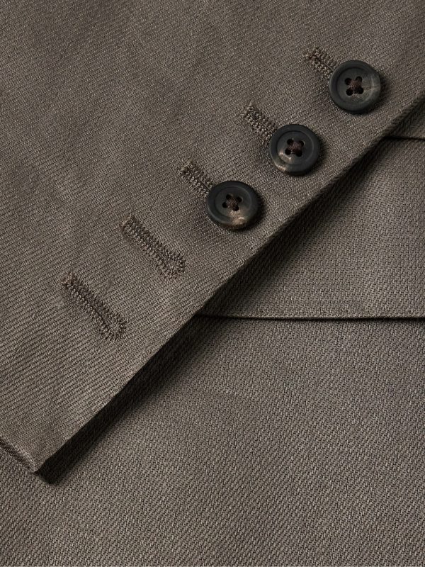 Double-Breasted Linen-Twill Blazer - CU