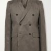 Double-Breasted Linen-Twill Blazer