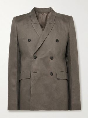 Double-Breasted Linen-Twill Blazer Double-Breasted Linen-Twill Blazer