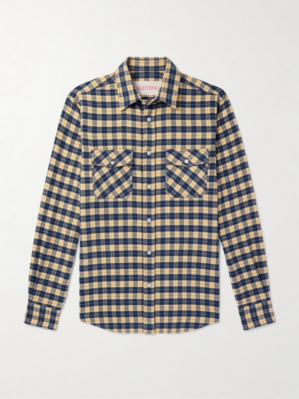 Checked Cotton-Flannel Shirt