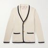 Textured Virgin Wool and Cotton-Blend Cardigan