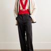 Textured Virgin Wool and Cotton-Blend Cardigan - OU