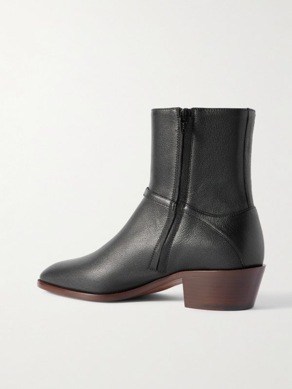 VLogo Buckled Leather Ankle Boots - BK VLogo Buckled Leather Ankle Boots - BK