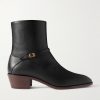 VLogo Buckled Leather Ankle Boots VLogo Buckled Leather Ankle Boots