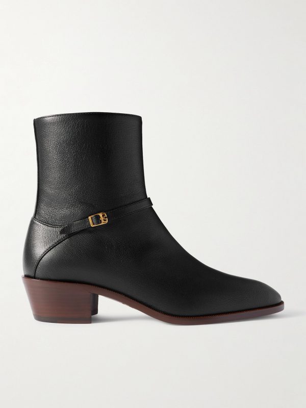VLogo Buckled Leather Ankle Boots VLogo Buckled Leather Ankle Boots