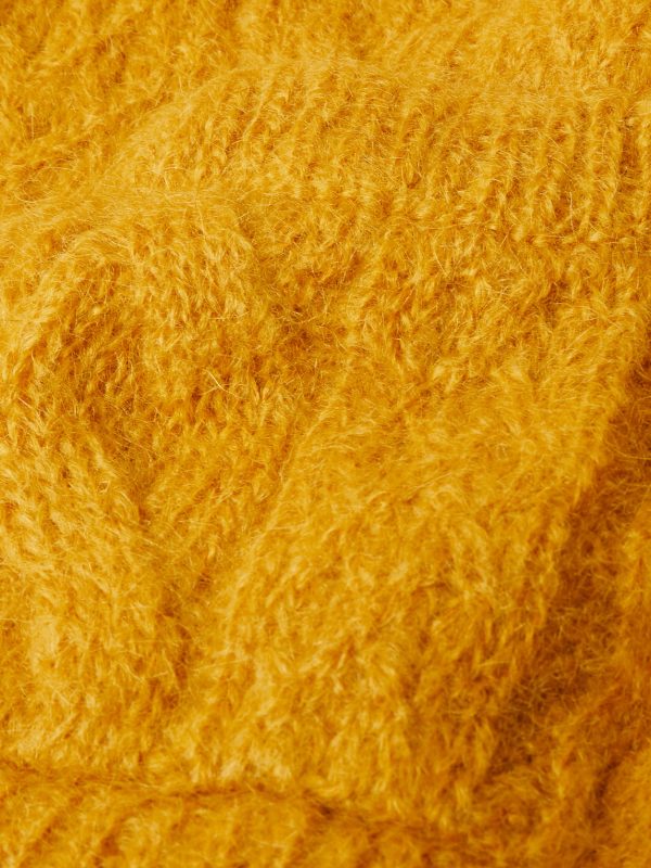 Cable-Knit Mohair-Blend Cardigan - E1 Cable-Knit Mohair-Blend Cardigan - E1