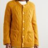 Cable-Knit Mohair-Blend Cardigan - FR Cable-Knit Mohair-Blend Cardigan - FR