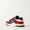 Skel-Top Appliquéd Snake-Effect Leather Sneakers - BK