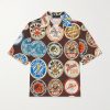Convertible-Collar Logo-Print Voile Shirt Convertible-Collar Logo-Print Voile Shirt