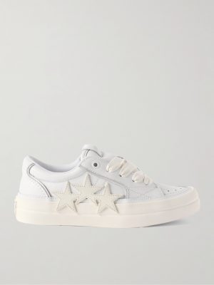 Sunset Skate Low Appliquéd Leather Sneakers