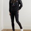 Distressed Logo-Print Cotton-Jersey Hoodie - OU Distressed Logo-Print Cotton-Jersey Hoodie - OU