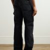 Straight-Leg Panelled Debossed Jeans - BK