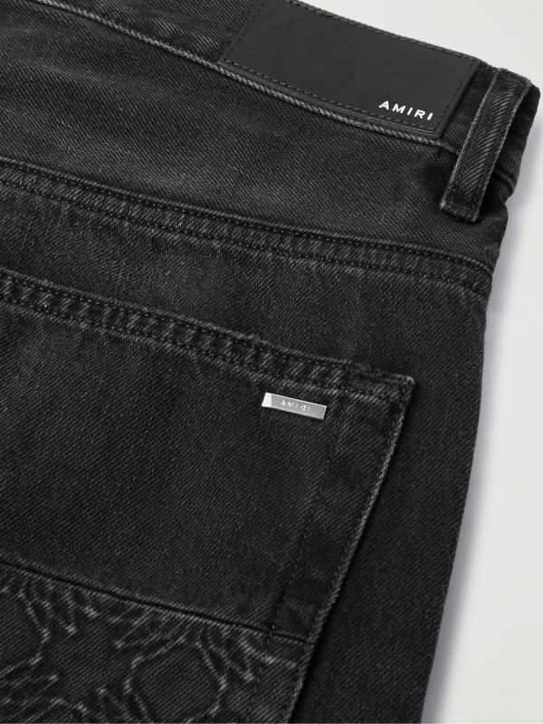 Straight-Leg Panelled Debossed Jeans - CU