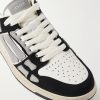 Skel-Top Suede-Trimmed Crystal-Embellished Leather Sneakers - CU Skel-Top Suede-Trimmed Crystal-Embellished Leather Sneakers - CU