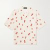Dice Convertible-Collar Printed Satin Shirt Dice Convertible-Collar Printed Satin Shirt