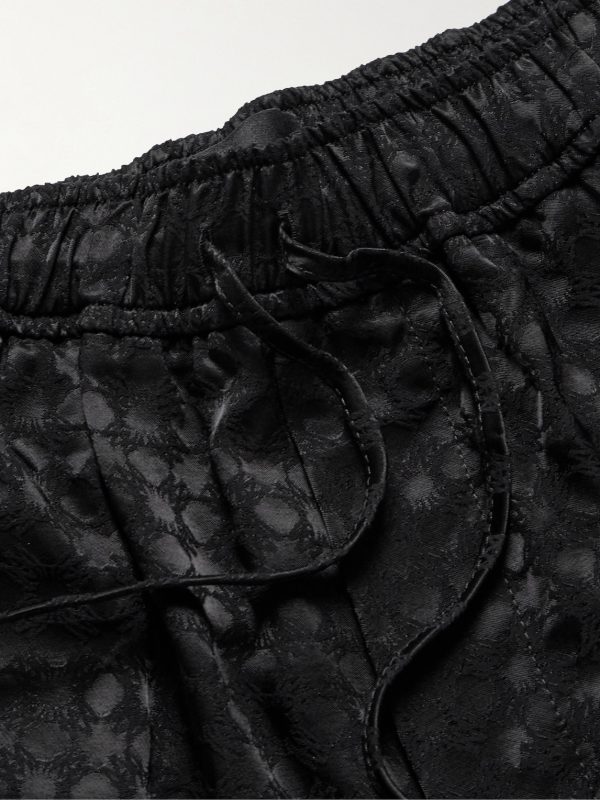 Straight-Leg Jacquard Drawstring Shorts - E1 Straight-Leg Jacquard Drawstring Shorts - E1