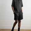 Straight-Leg Jacquard Drawstring Shorts - OU Straight-Leg Jacquard Drawstring Shorts - OU