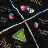 Pool Cue Convertible-Collar Logo-Print Matte-Satin Shirt - E1