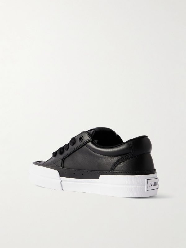 Sunset Skate Low Appliquéd Leather Sneakers - BK Sunset Skate Low Appliquéd Leather Sneakers - BK