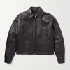 Logo-Debossed Leather Jacket Logo-Debossed Leather Jacket