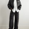 Logo-Debossed Leather Jacket - OU Logo-Debossed Leather Jacket - OU